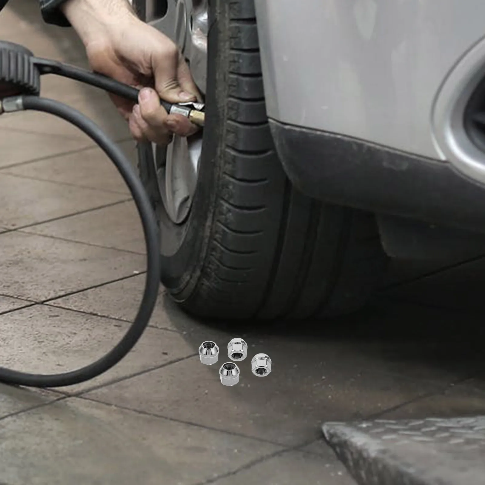 

10Pcs Open End Flange Nut Acorn Wheel Lug Steel Tire Bolt for Truck Trailer Rv Lug Studs Wheel Nuts Acorn Tire Bolts