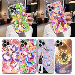 Japonia Anime kolorowy projekt Sekai przezroczyste etui na telefon iPhone 15 13 11 12 14 Pro Max X XS 7 8 14 Plus silikonowa tylna obudowa