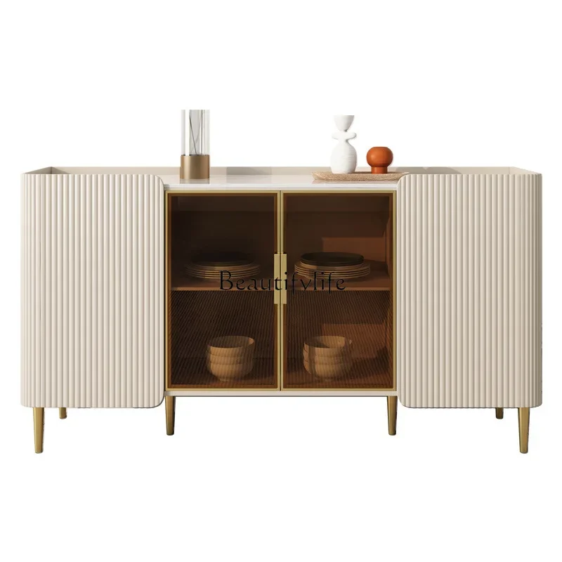 

LD33Italian light luxury door cabinet modern simple household storage rock slab locker