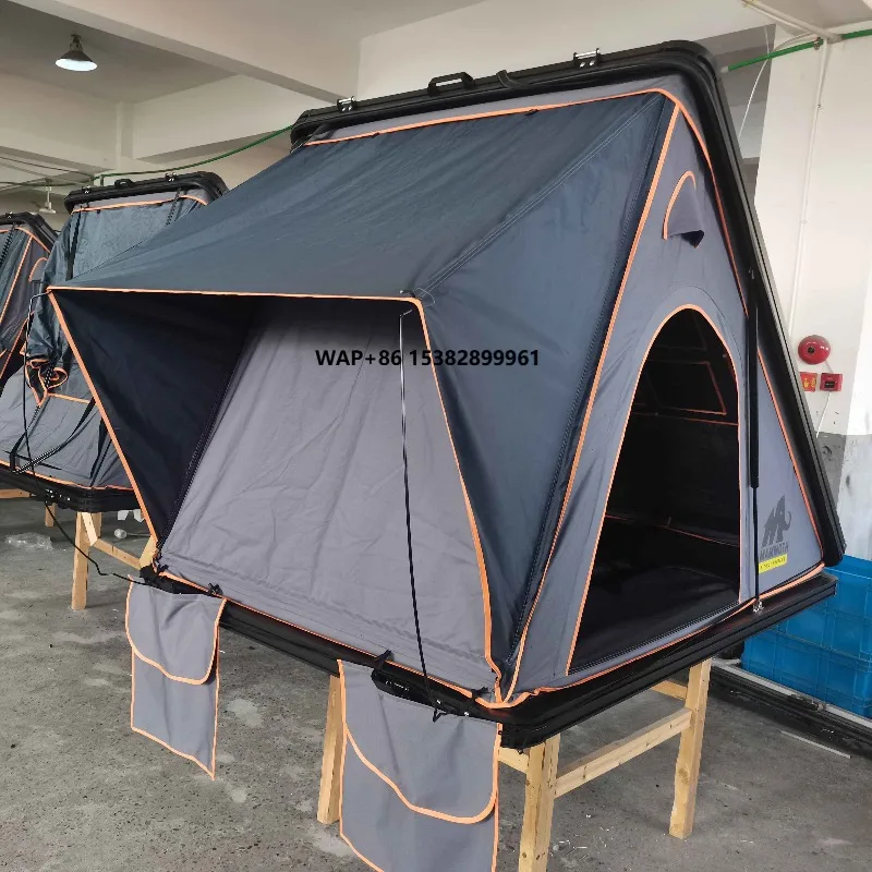 Summer Season Hard Shell Roof Top Car RV 2-Person Capacity Annex Canopy Awning Straight Bracing Single Layer Polyester