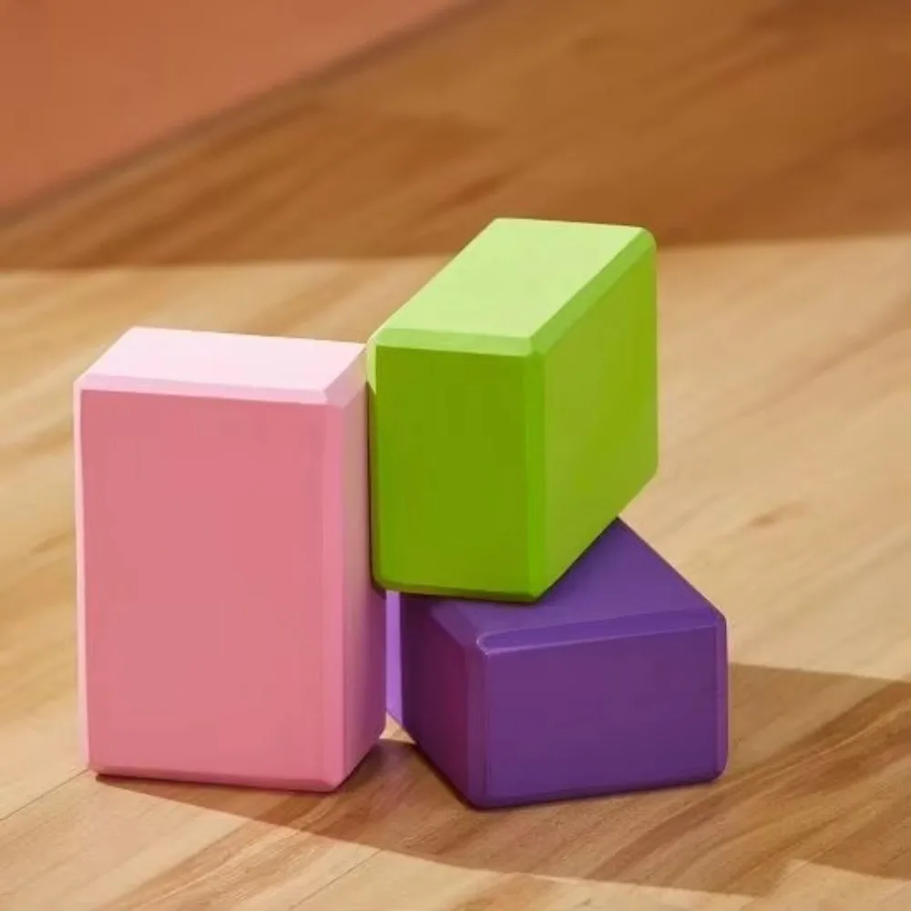 Auxiliary Product High Density Yoga Brick EVA Foam Solid Color Foam Brick Durable Supportive Yoga Block Dance