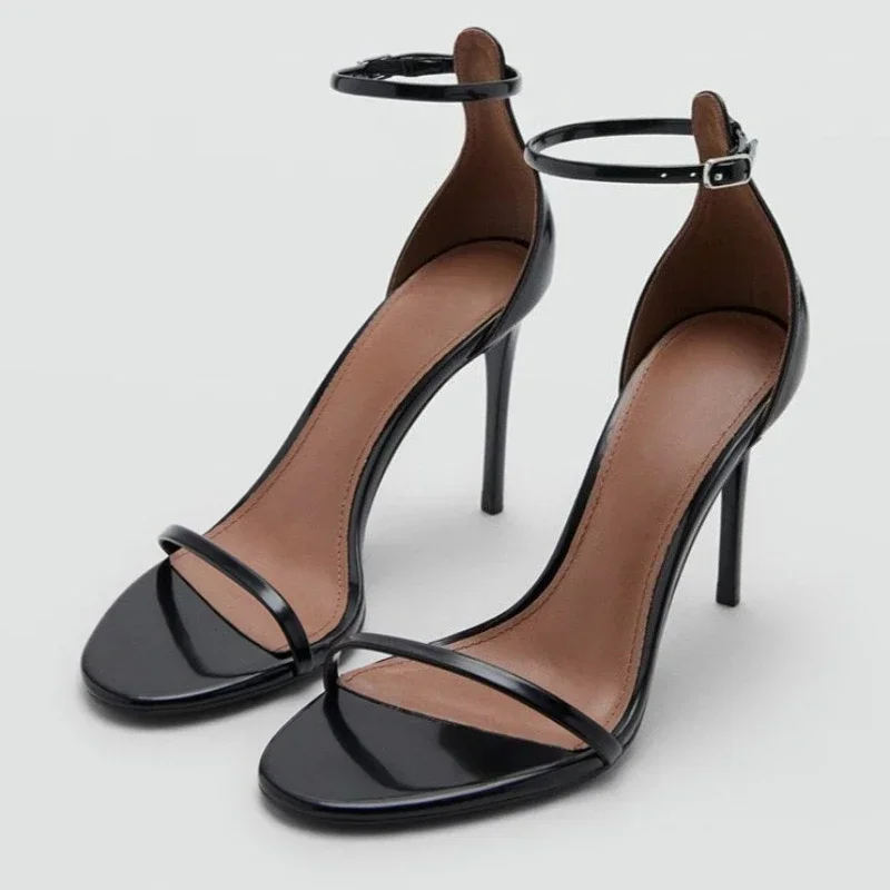 

Сексуальные черные босоножки на каблуке, женские элегантные модельные туфли с ремешком на щиколотке, удобная офисная официальная обувь для женщин, Zapatos De Mujer