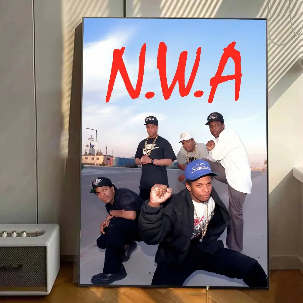 مغني الراب NWA Niggaz4Life ملصق معرض يطبع ذاتية اللصق ديكور المنزل الديكور صور مطبوعة للحوائط غرفة المعيشة ملصق