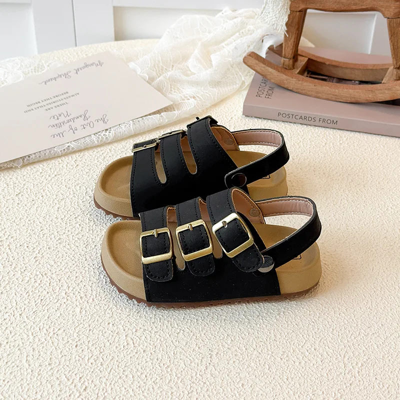 

Children Sandals for Girls Boys 2026 Summer New Fashion Korean Style Soft Bottom Anti-slippery Versatile Open-toe Beach Shoes