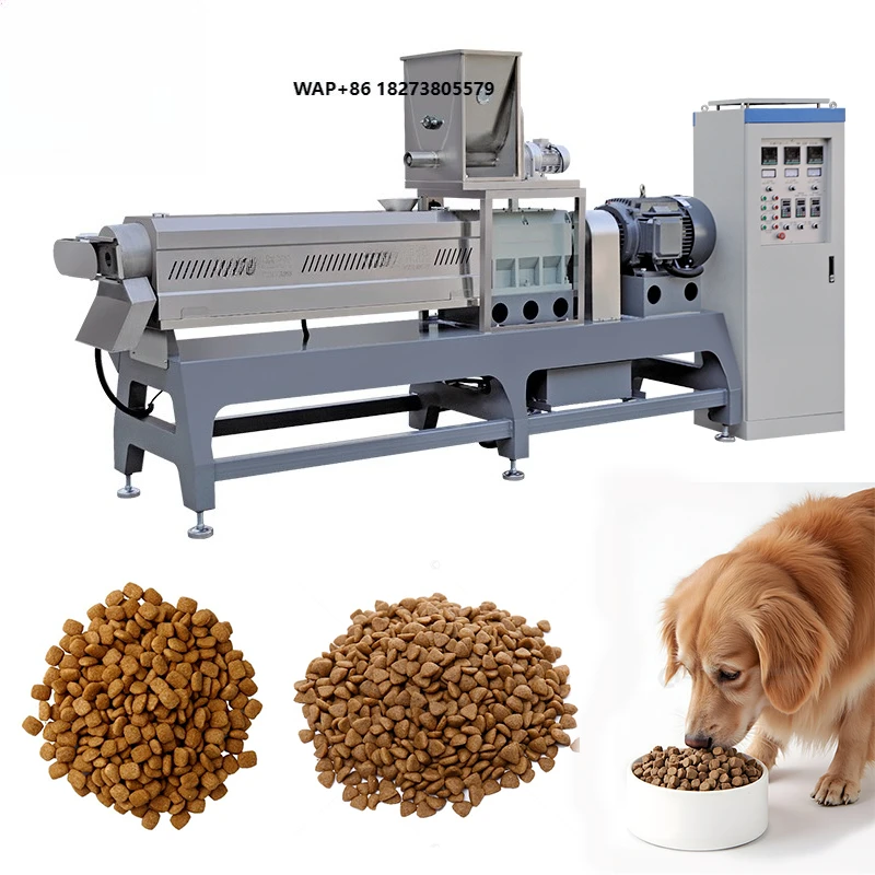 Multi-function 100-150kg/h Pet Cat Dog Animal Food Making Machine Floating Fish Feed Pellet Production