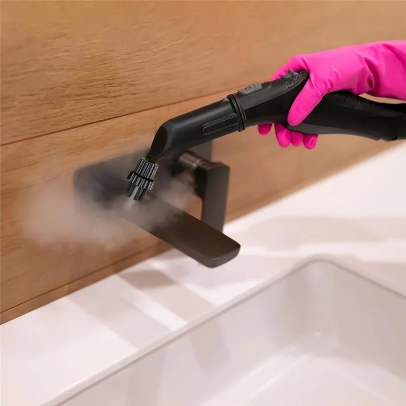 A26T-24PCS Steam Mop Brush Head Set, M8 Hairbrush Copper & Stainless Steel Wire Brush For Versatile Cleaning