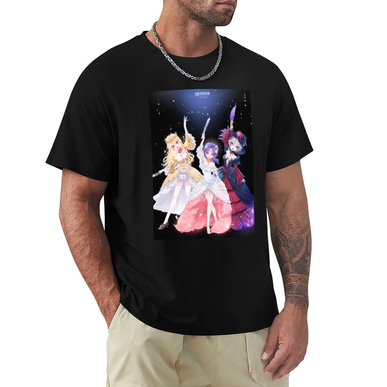 

idvxina11 Queen T-Shirt topping baggy shirts plain t shirts men