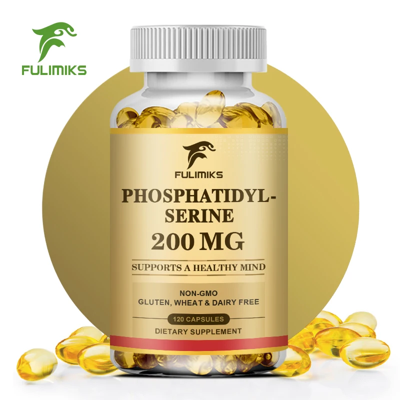 60/120 PCS Phosphatidylserine Capsules, Brain Boost - Premium Nootropic Supplement for Memory & Focus