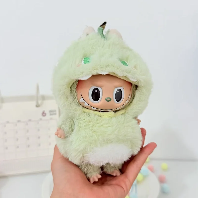 Dinosaur Bee Style For 10cm Labubu pendant Doll Clothes Hoodies Doll Clothes Dolls Accessories Cute Decoration Little Cloths