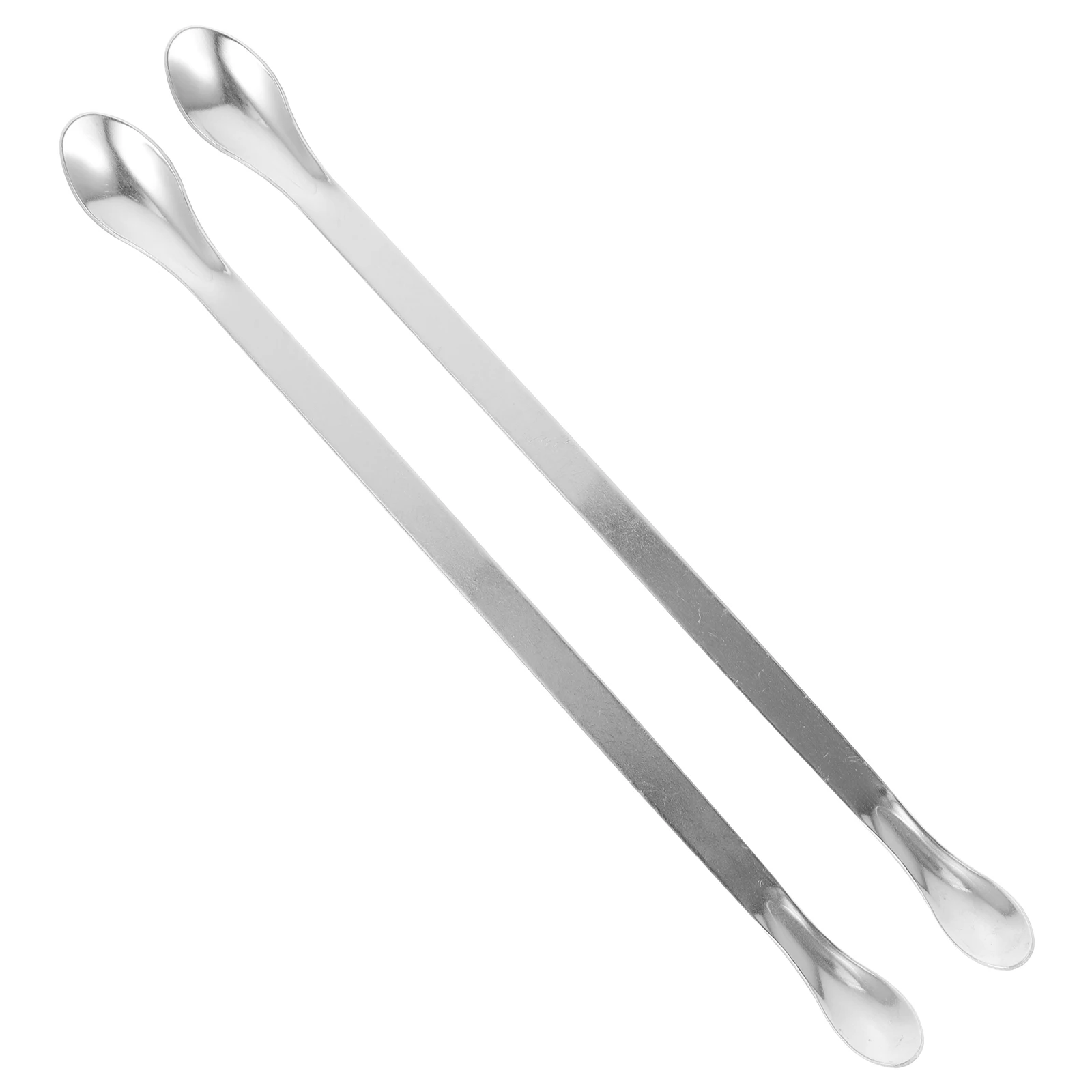 

2 pcs Sampling Weighing Spoons Double Head Stainless Steel Lab Scoops Science Experiment Tools Powder Measurement Teaching