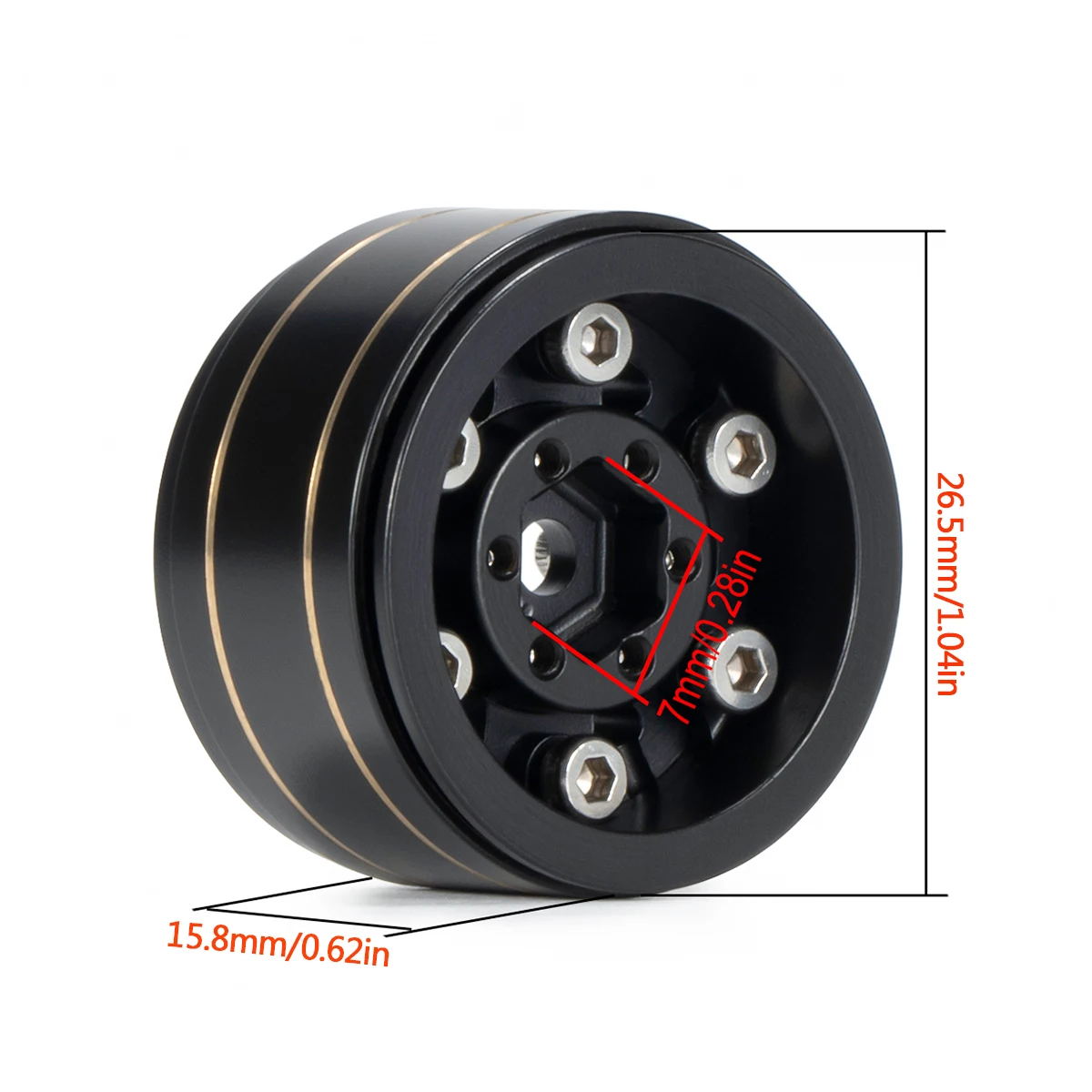 4 sztuki 50*20mm gumowe opony drogowe 1.0 Cal kółek z sześciokątną blokadą 7mm dla 1/24 1/18 zdalnie sterowany samochód gąsienicowy SCX24 FCX24 trx4