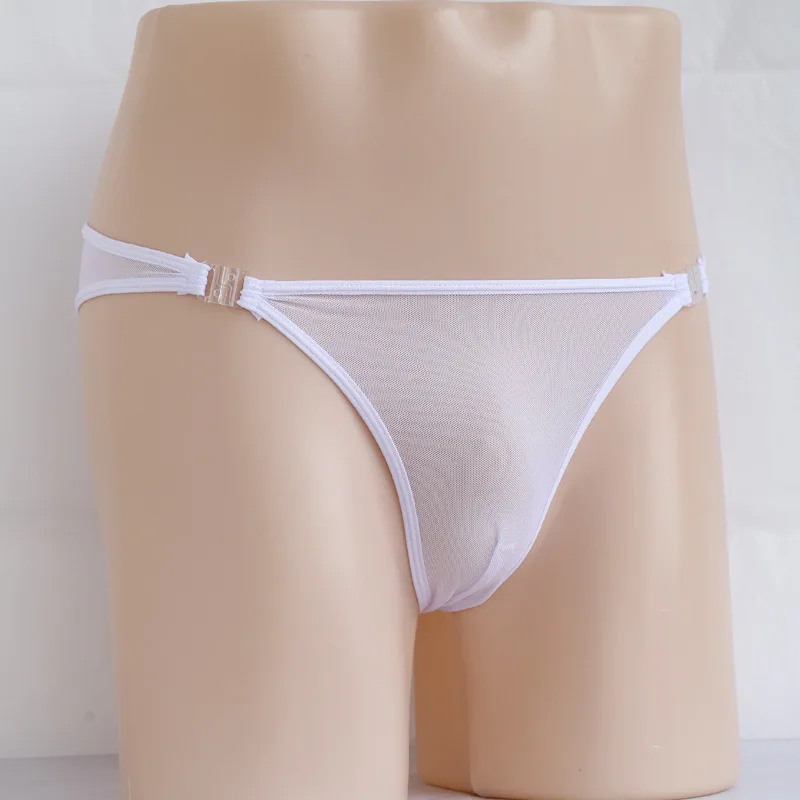 اضافية صغيرة مثير الرجال شاش شفاف G-سلاسل سيور الملابس الداخلية ملخصات ثونغ أحزمة الوقاية مضخة رجل سراويل سيسي ثونغ