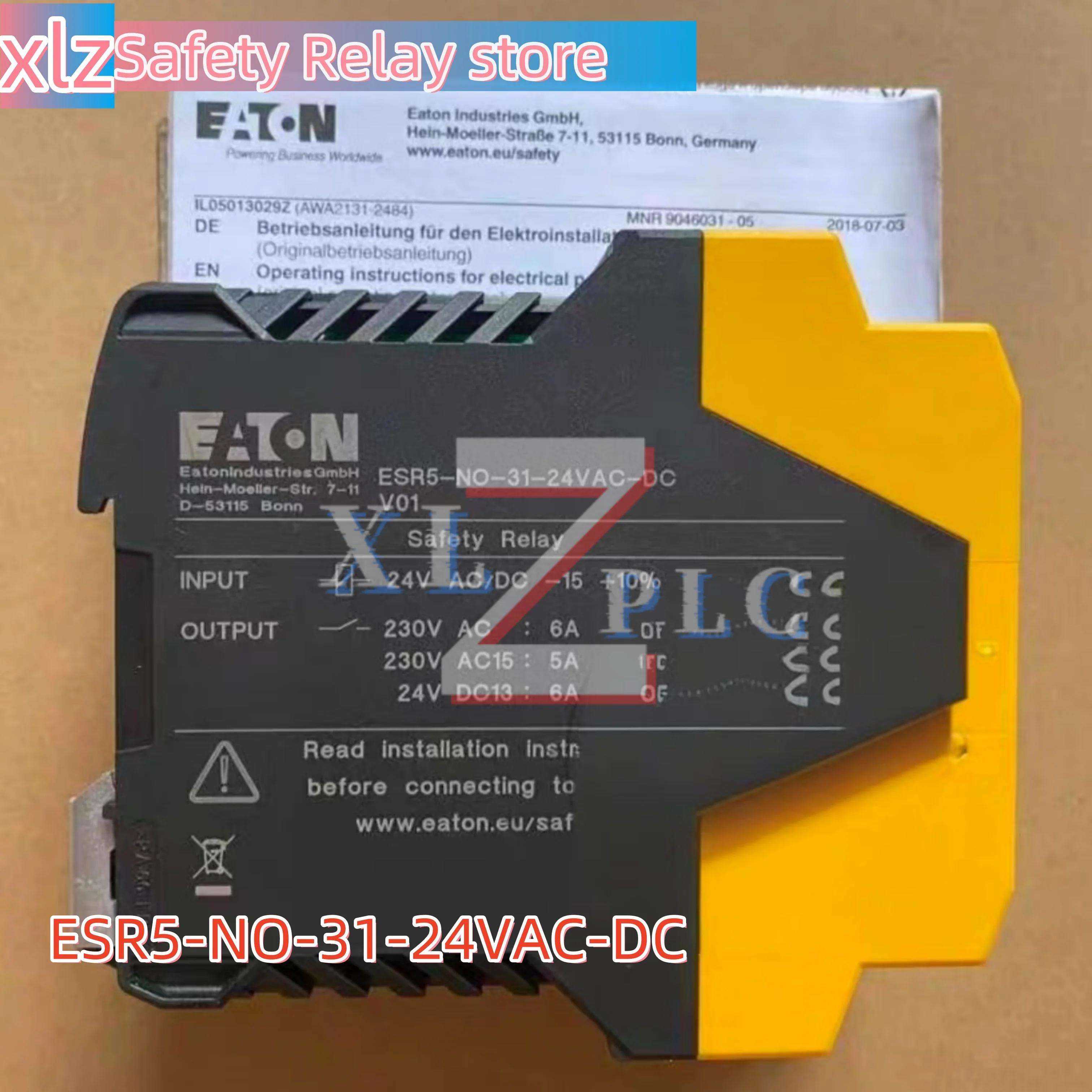 Relé de seguridad original EATON ESR5-NO-31-24VAC-DC Nuevo en caja