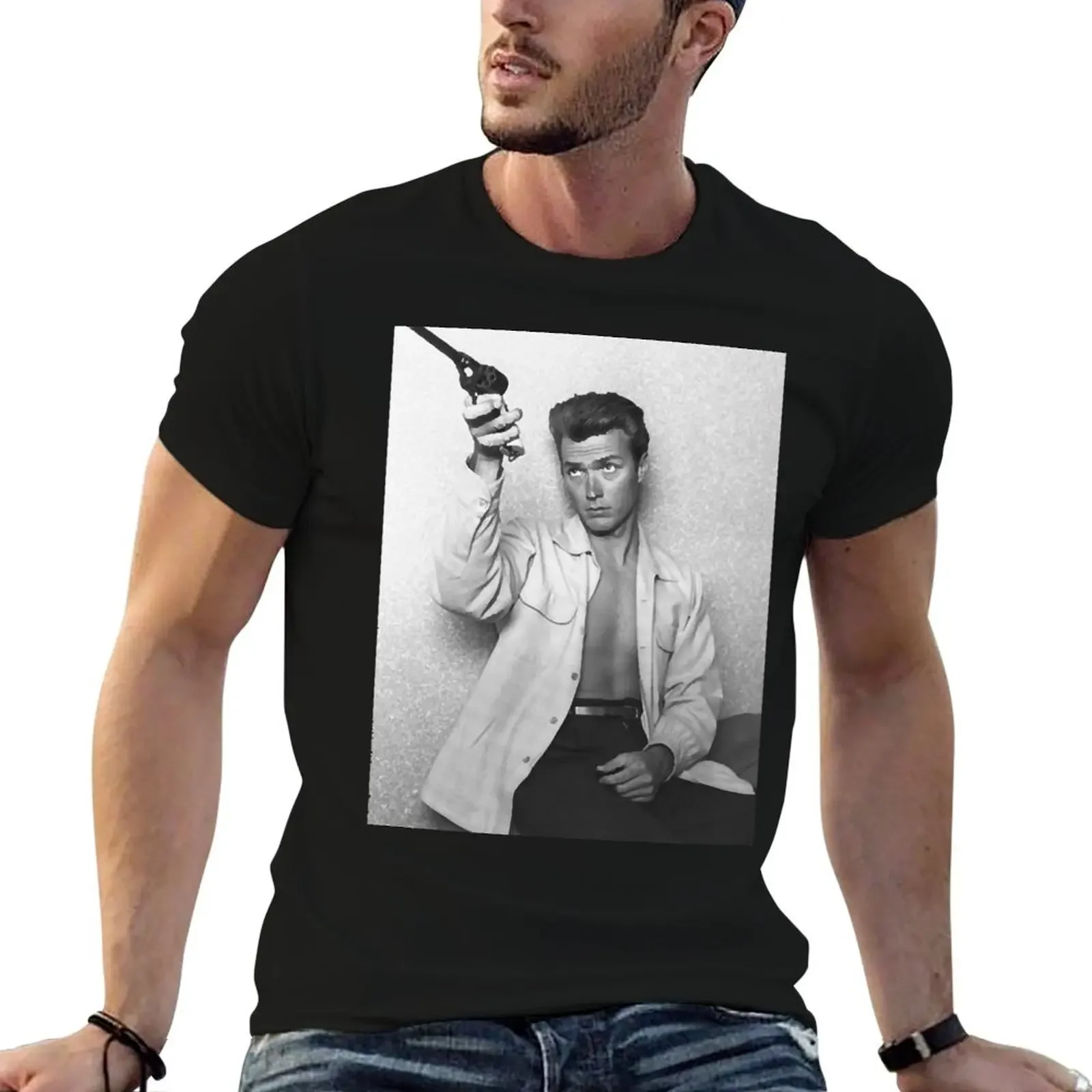 Clint Eastwood T-Shirt oversized rapper graphic tees oversizeds hippie clothes mens cotton t shirts