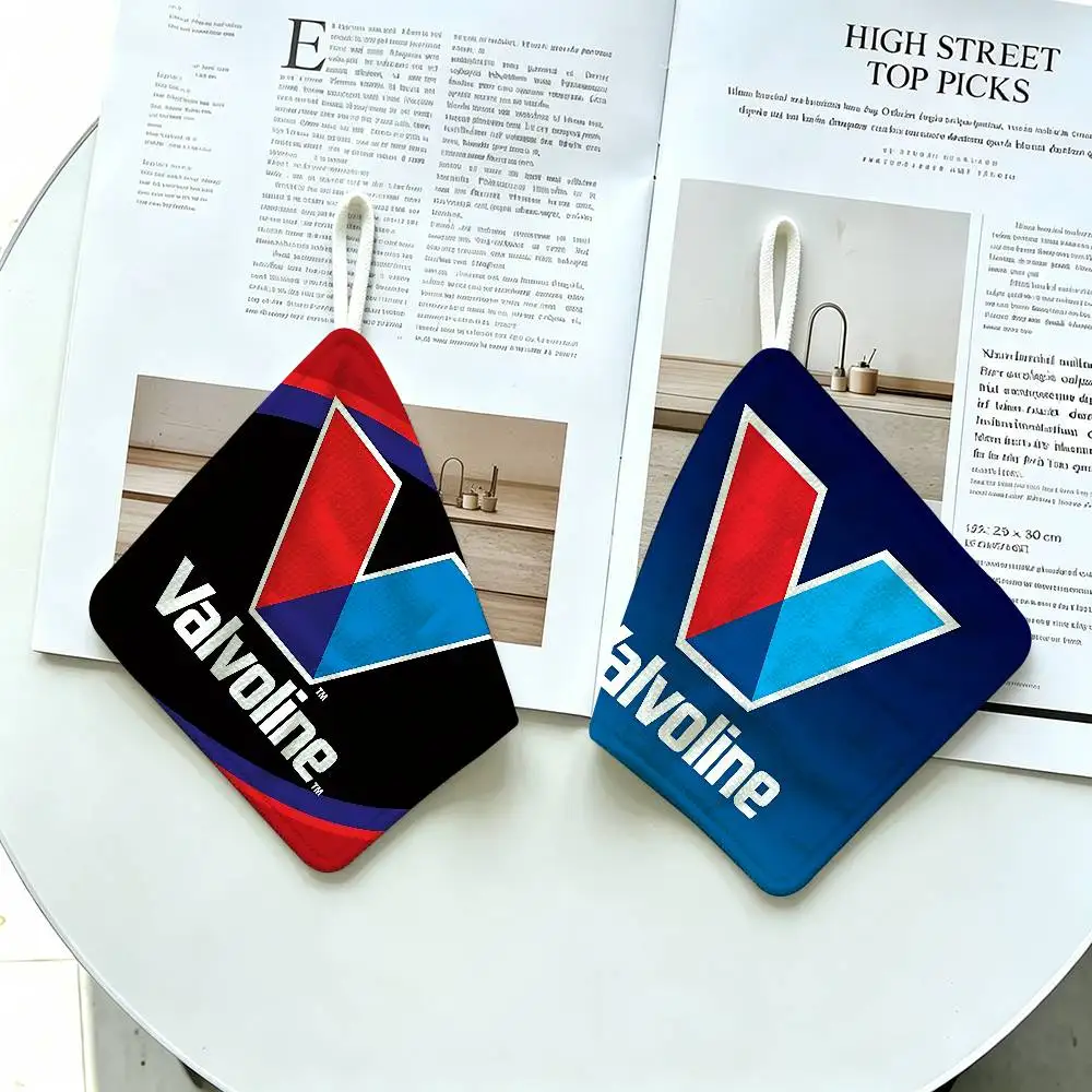Valvolines Engine Oil Polyester Cotton Hanging Kitchen Towel, Skin Friendly Hand Wiping Towel for Hotel Cafe Household