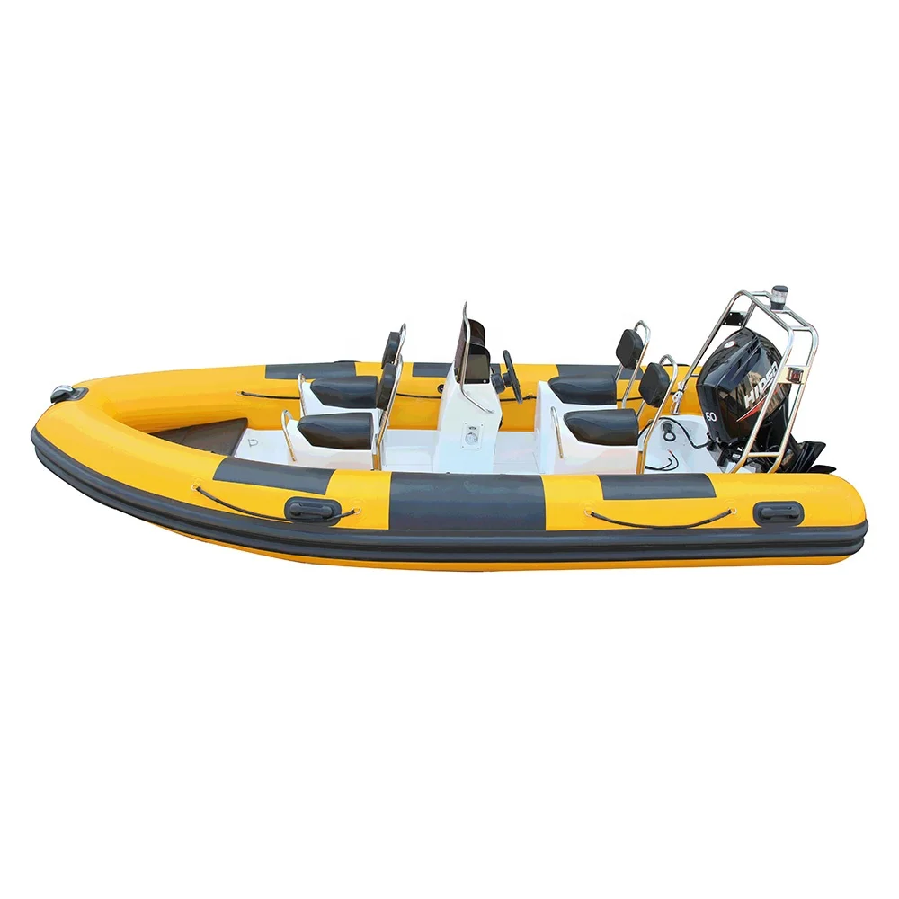 CE 4.8m Rib 480 PVC Hypalon Motor Rigid Fiberglass Inflatable Fishing Boat