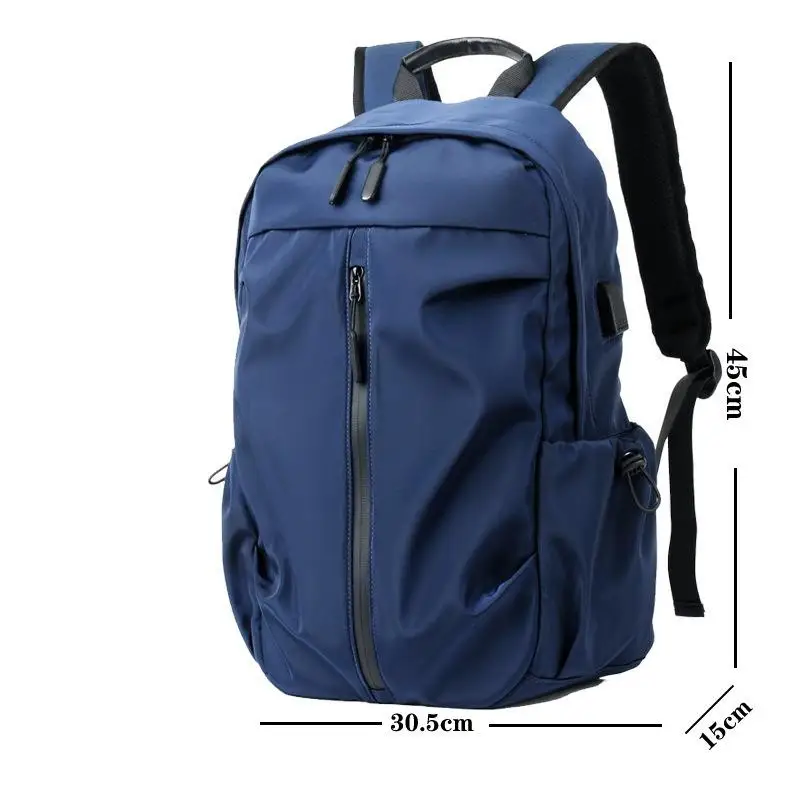 Mochila de gran capacidad para ordenador portátil de negocios, mochila de PU para escuela secundaria, bolsa de ordenador de doble espalda para exteriores, ocio, viaje para estudiantes