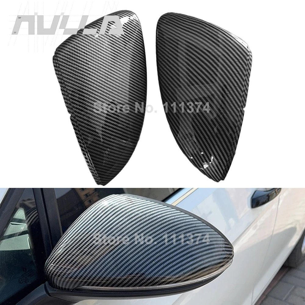 

Carbon look for VW Golf 7 MK7 7.5 GTI R GTD/GTE for Touran 2013-2020 Side Rear View Mirror Cover Caps