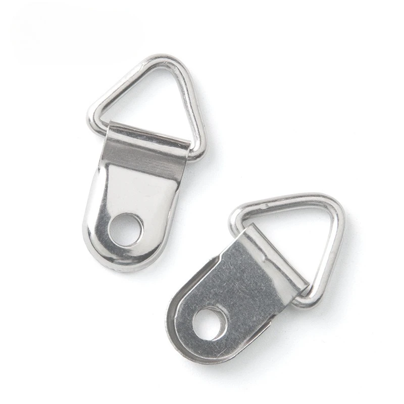 10-50PCS Metal Picture Hangers Heavy Duty Photo Frame Hanging Clasp Single Hole Picture Storage Hook for Artworks Clocks Mirrors