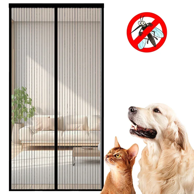 Magnetic Screen Door Anti Mosquito Screen Door Anti-Mosquito Net Fly Insect Screen Mesh Automatic Closing Easy Installation