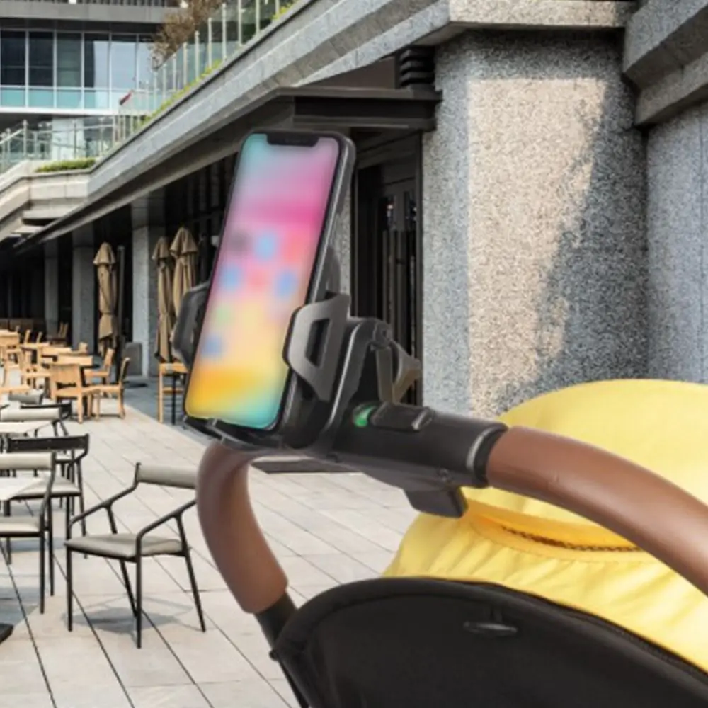 الهاتف الذكي دعم قابل للتعديل المشبك عربة طفل الملحقات عربة عربة حامل هاتف الهاتف نظام تحديد المواقع جهاز حامل هاتف المحمول #1