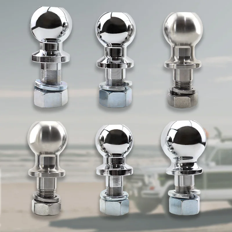 Stainless Steel Trailer Hitch Ball 50mm/2inch/1-7/8inch Ball Head Diameter 7/8inch 3/4inch 1-Inch Shank Trailer Hitch Accessory