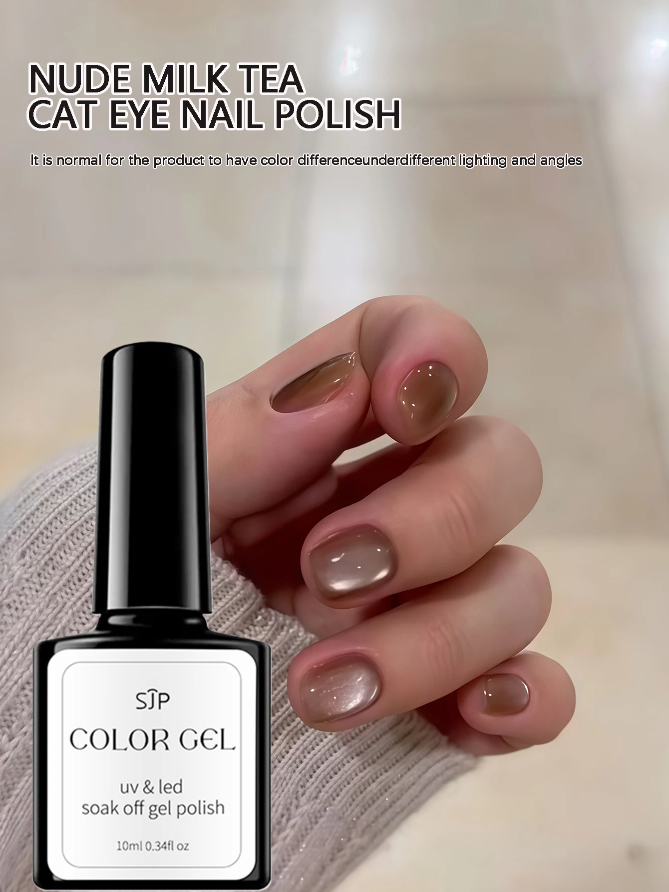 10ML Nude Latte Tè Colore Cat Eye Smalto per unghie Gel UV Gel Halloween Manicure Natale Nail Art Fascino per unghie