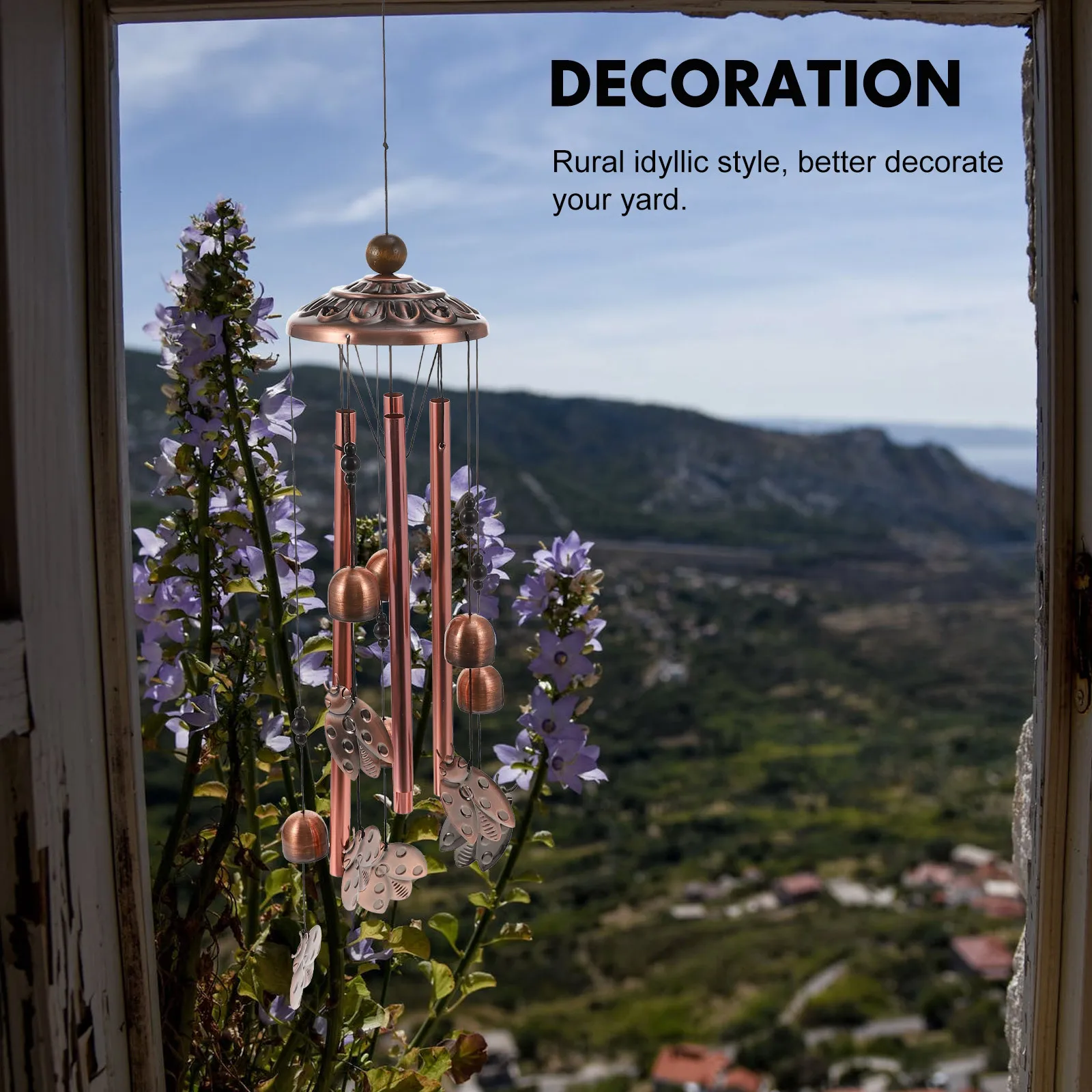 

1Pcs Brass Wind Chime Exquisite Decorative Bird Hanging Pendant for Home Garden Patio Yard Outdoor Decor Gift Wind Chime