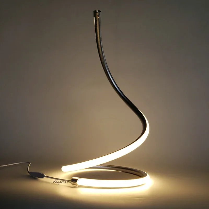 Modern Led Desk Lamp Personality Snake Shade Table Lamp Lights for Living Room Home Decor Bedroom Lights Dimmable Beside Lamp