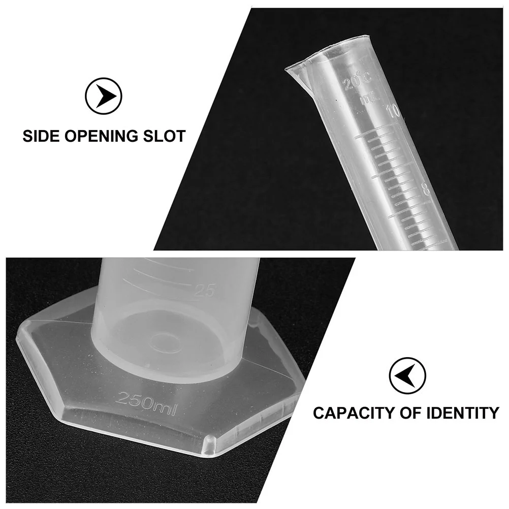 2 шт. мерный стакан, пластиковый цилиндр, градуированная пробирка для химической лаборатории, принадлежности, профессиональный инструмент