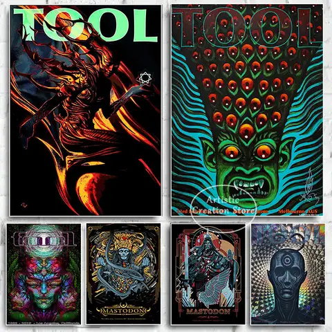 Bilashmart Tool Singer Pop Band Poster Prints Canvas Posters Art Wall Art Painting Pictures for Bedroom Club Bar Cafe Room Decoration Gifts