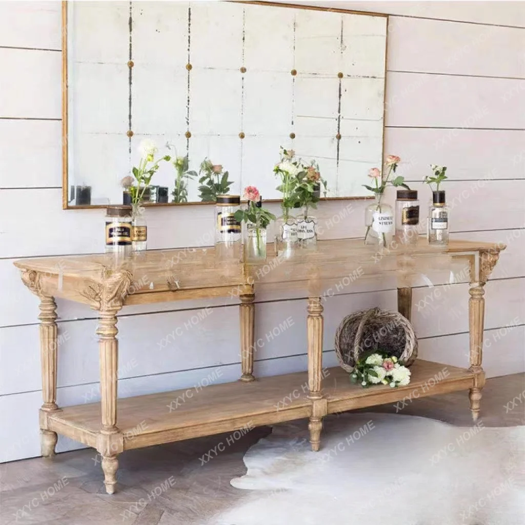 Rural solid wood entranc table Retro and old entrantable Living room entrance hall  table