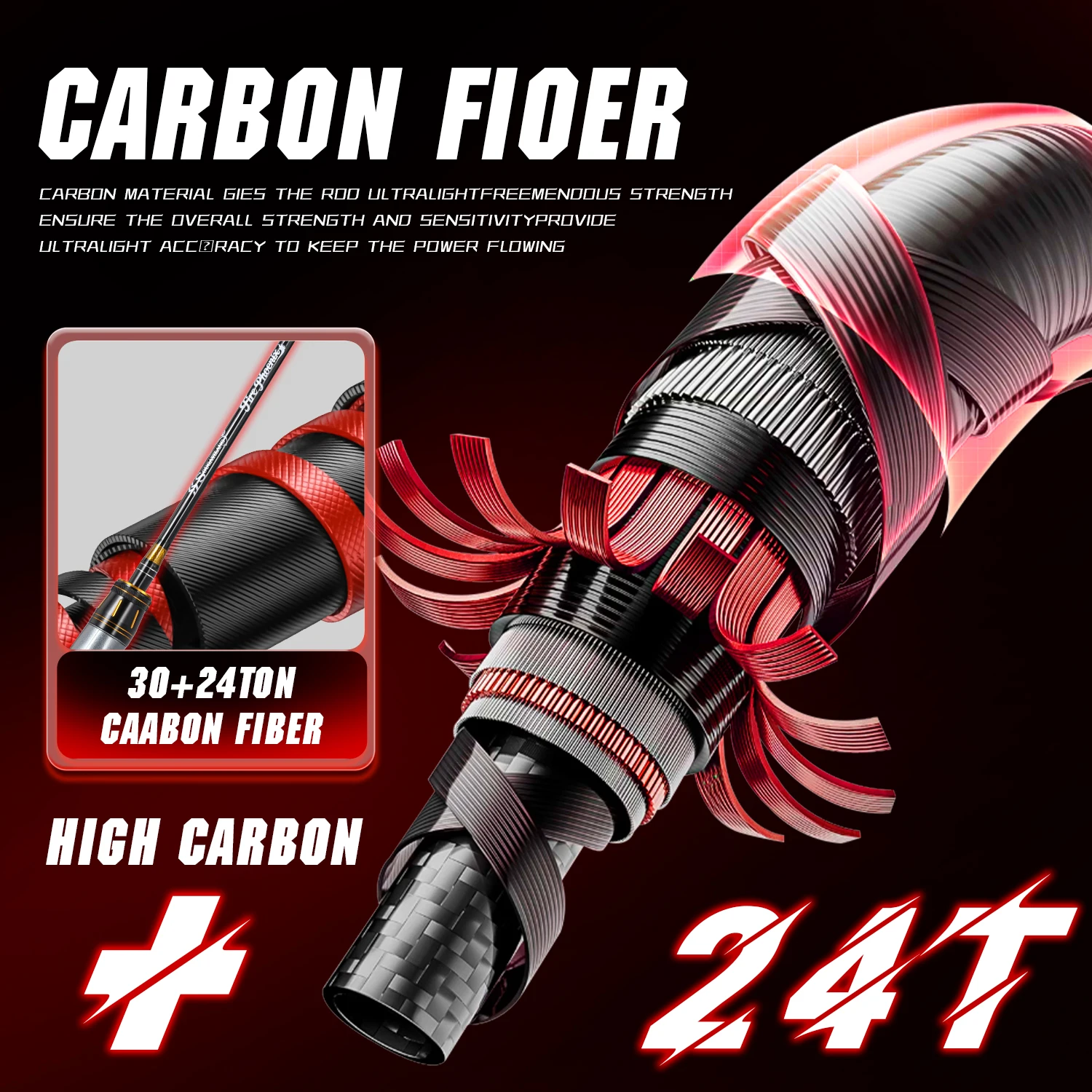 Sougayilang Combo caña carrete ultraligero 24T – Trucha agua dulce