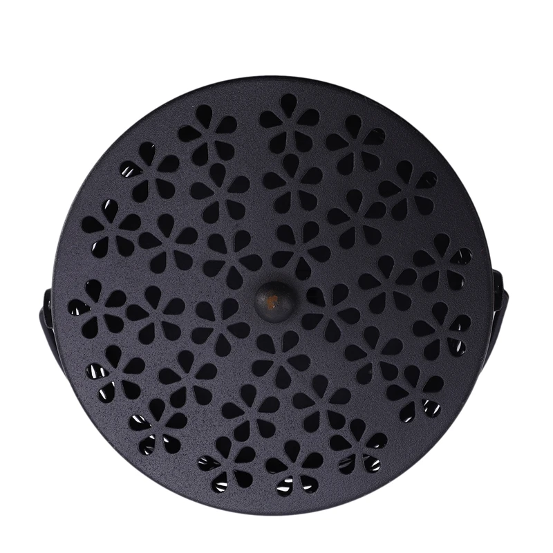 Scatola repellente per zanzare per bruciatore da giardino con supporto per bobina per zanzare floreale cavo in metallo retrò nordico