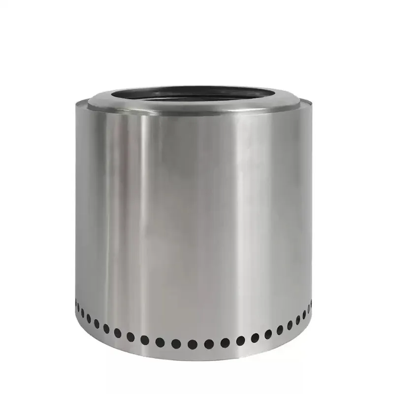 

Большая костра для костра из нержавеющей стали — дровяная печь для барбекю на открытом воздухе для кемпинга, садовых вечеринок, костра, древесного угля и дровяного печи