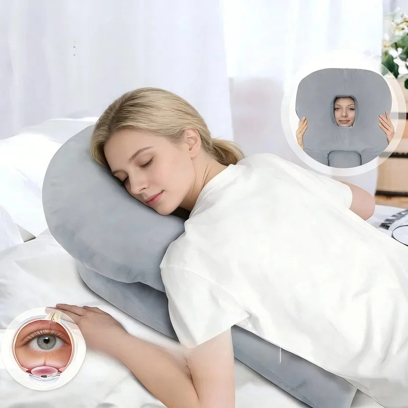 Ace Down Prone Pillow for Post Surgery Recovery, Adjustable Chest Support Pillow with Washable Removable Cover & Hidden Zipper