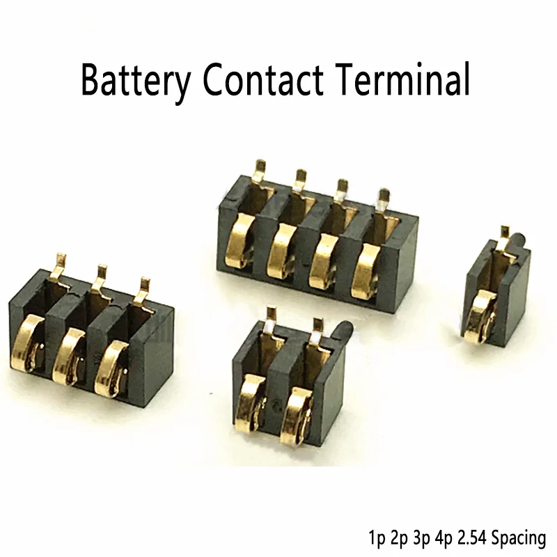 5 Stück BC-36 Batteriekontaktklemme 2,5 mm 1P2P3P4P vergoldete Federladung Leitfähiger Halter Batterieklemmenanschluss – Detail 1