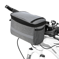 Cycle Bike Bicycle Insulated Front Bag MTB Bike Handlebar Bag Basket Pannier Cooler Bag with Reflective Strip 600D