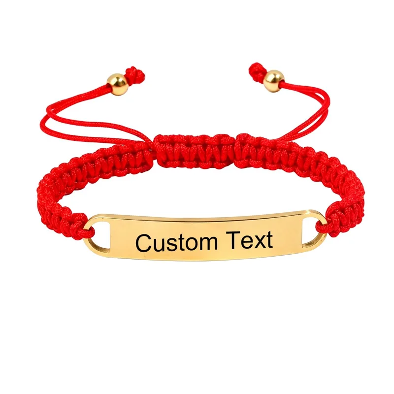 Personalization Customized Charm Stainless Steel Laser Engraving Name Logo Pattern DIY Making Lucky Bracelets Fashion Bangles