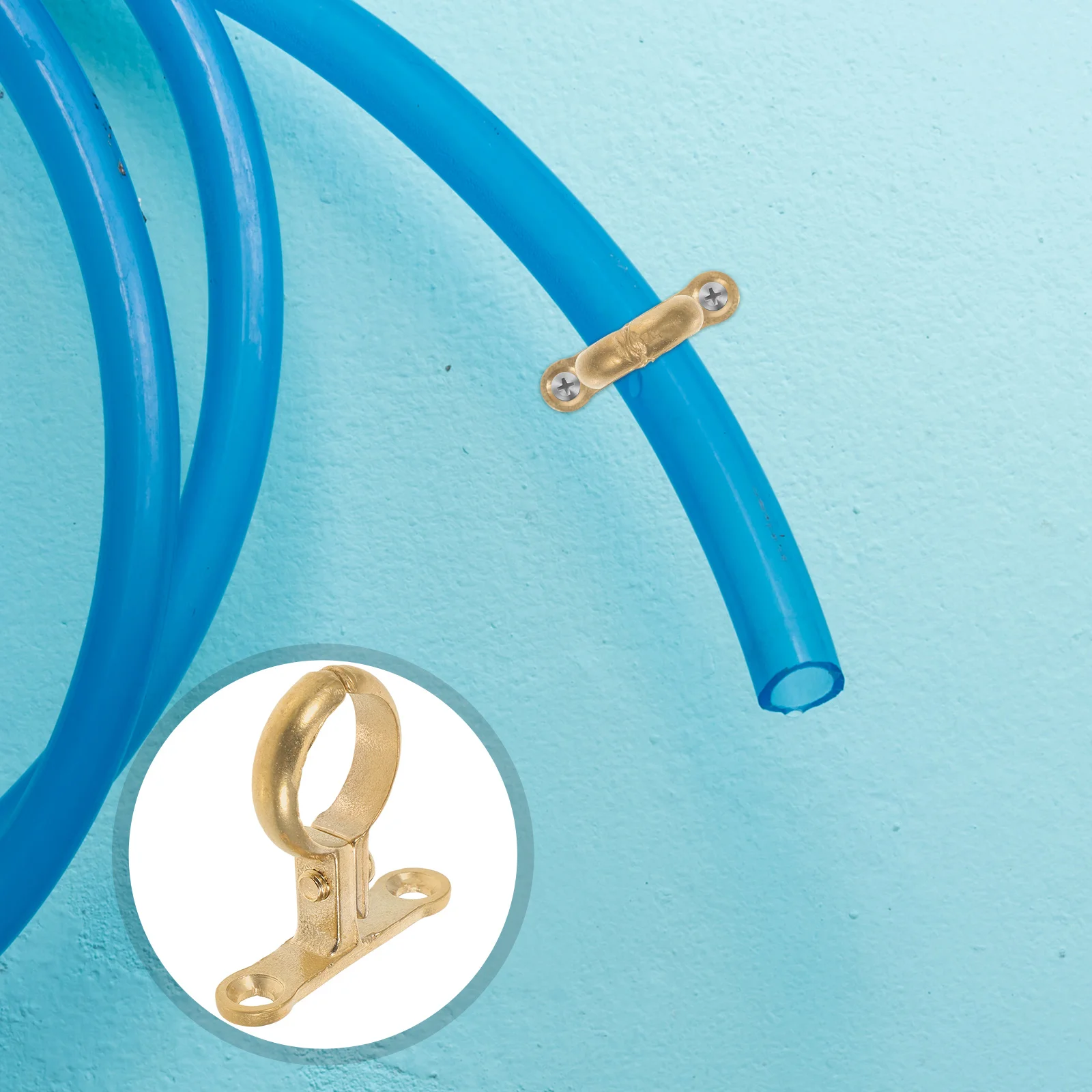 

Brass Pipe Clamp Wall Mount Ceiling Mount Durable Secure Fixation Easy Installation Heavy Duty Metal Hose Clamp Cable Wire Clip