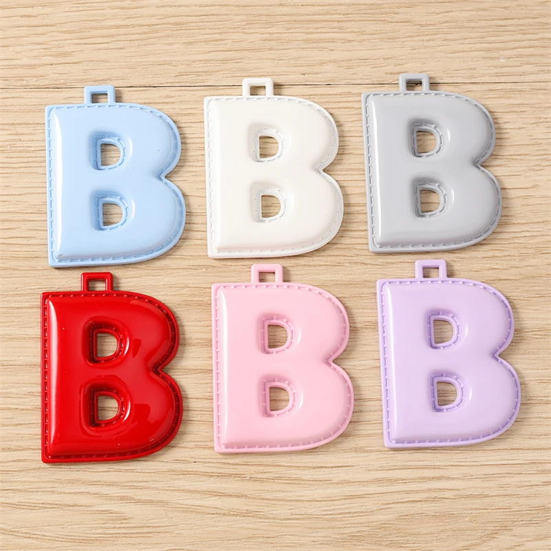 5 Stück niedliche, farbenfrohe Buchstabenanhänger (A-Z) für die Schmuckherstellung, Ohrringe, Halsketten, Armbänder, DIY-Bastelbedarf – Detail 6