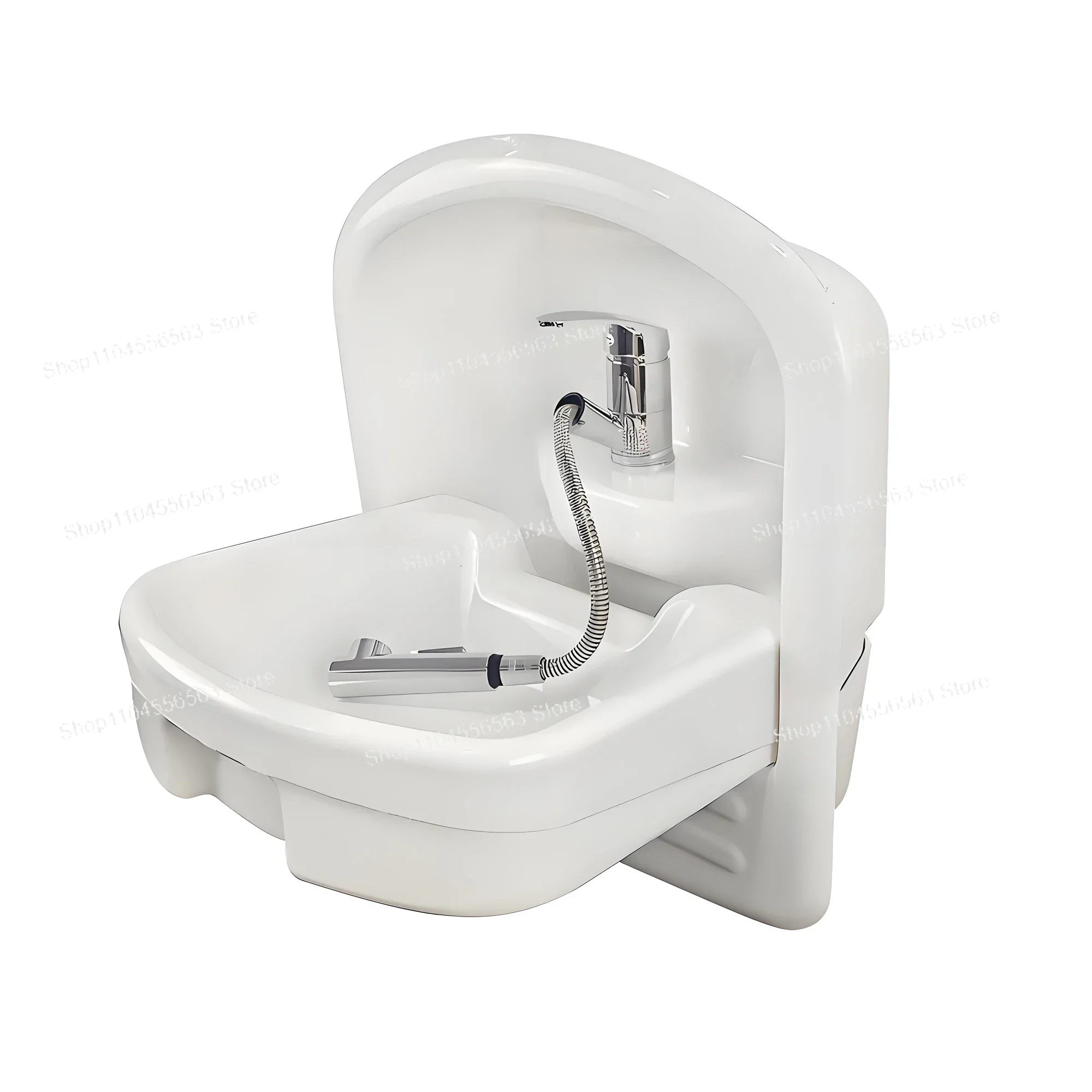 Bathroom Basin Sink with Scalable Faucet Acrylic Hand Basin Sink for RV Travel Trailer Camper Caravan Motorhome Marine Washbasin