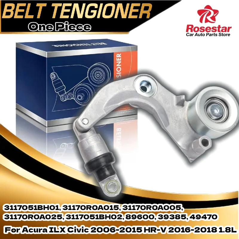 

Automatic Belt Tensioner and Pulley Assembly Compatible with Honda HR-V 2016-2018 Civic 2006-2015 Acura ILX 2013-2015 1.8L 2.0L