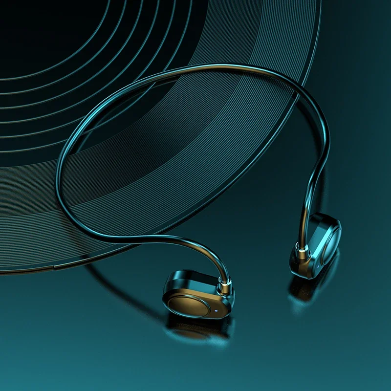 BL06 Earphone Konduksi Udara Baru TWS Headphone Nirkabel Terpasang Di Telinga Bluetooth Earbud Berkendara Bersepeda Headset Olahraga Lari