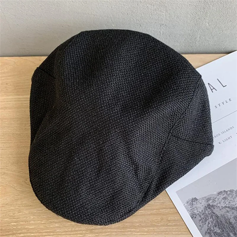 Summer Breathable Berets Women Men Windproof Street Soft Cotton Linen Newsboy Beret Hat Retro Peaked Painter Caps кепка мужская