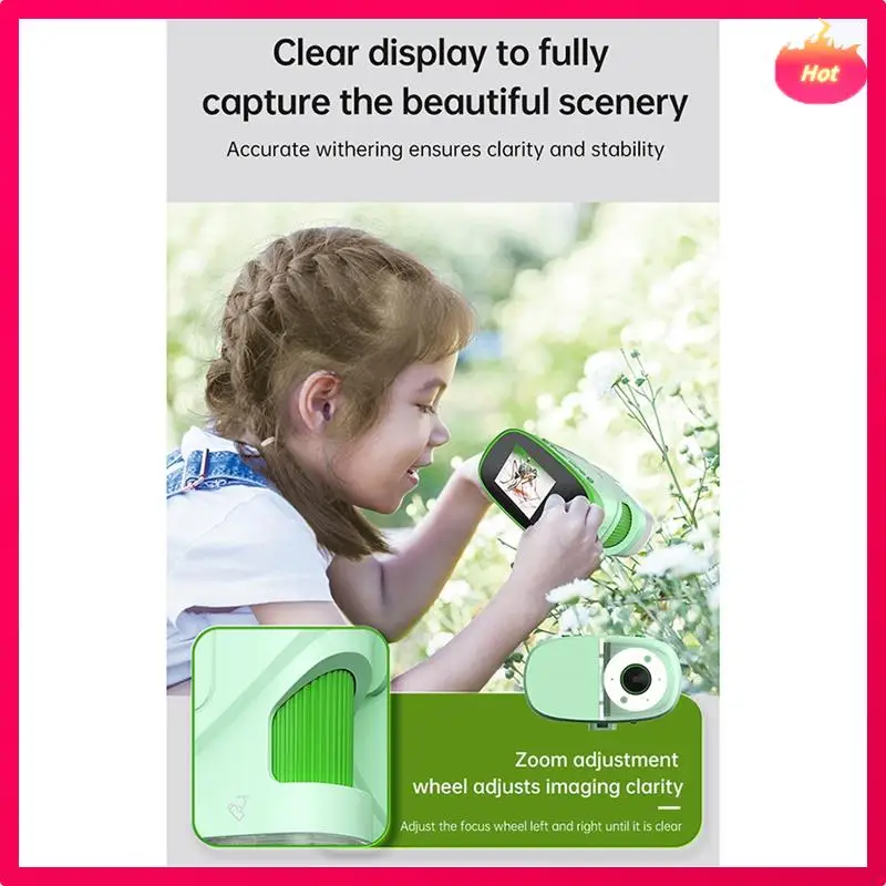 AYHF XV70 Children's Pocket Microscope 800X 2-Inch Screen Usb Electronic Digital Microscope Telescope Pocket Microscope