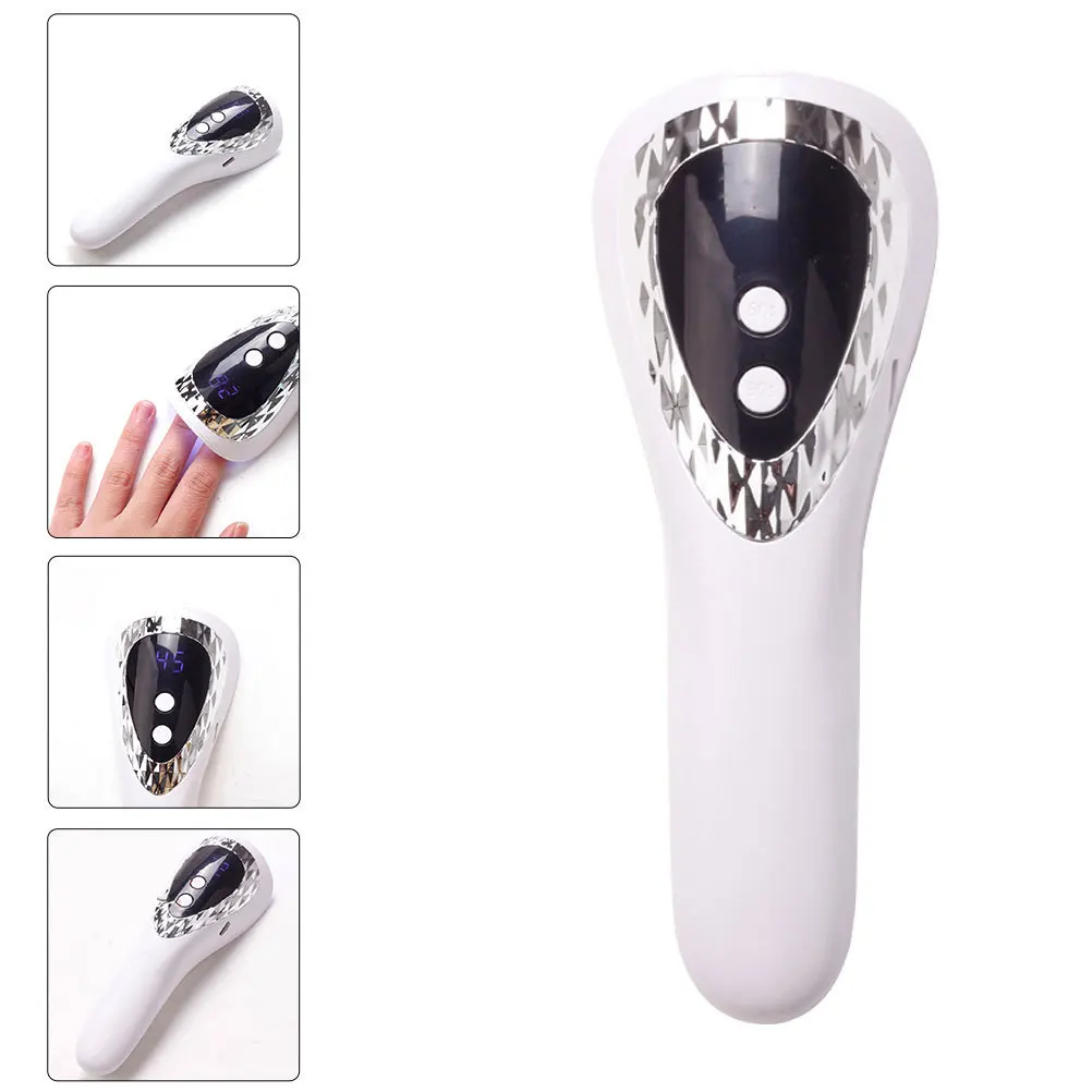 ジェルネイル乾燥用LEDネイルランプ1セット、マニキュア用ハンドヘルドライト、プロ仕様ミニドライヤー、UV硬化ツール、ポータブルネイルアート