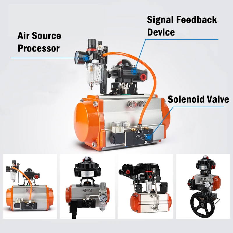 Pneumatic Actuator AT Type Pneumatic Head Is Suitable for Pneumatic Ball Valves, Air Valves and Butterfly Valves