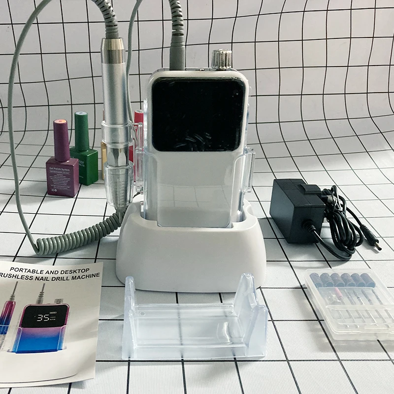 Professional Brushless Nail Drill Machine 85w Carry on Style Brushless Motor E File Nail Drill Machine Pro Slim Brushless