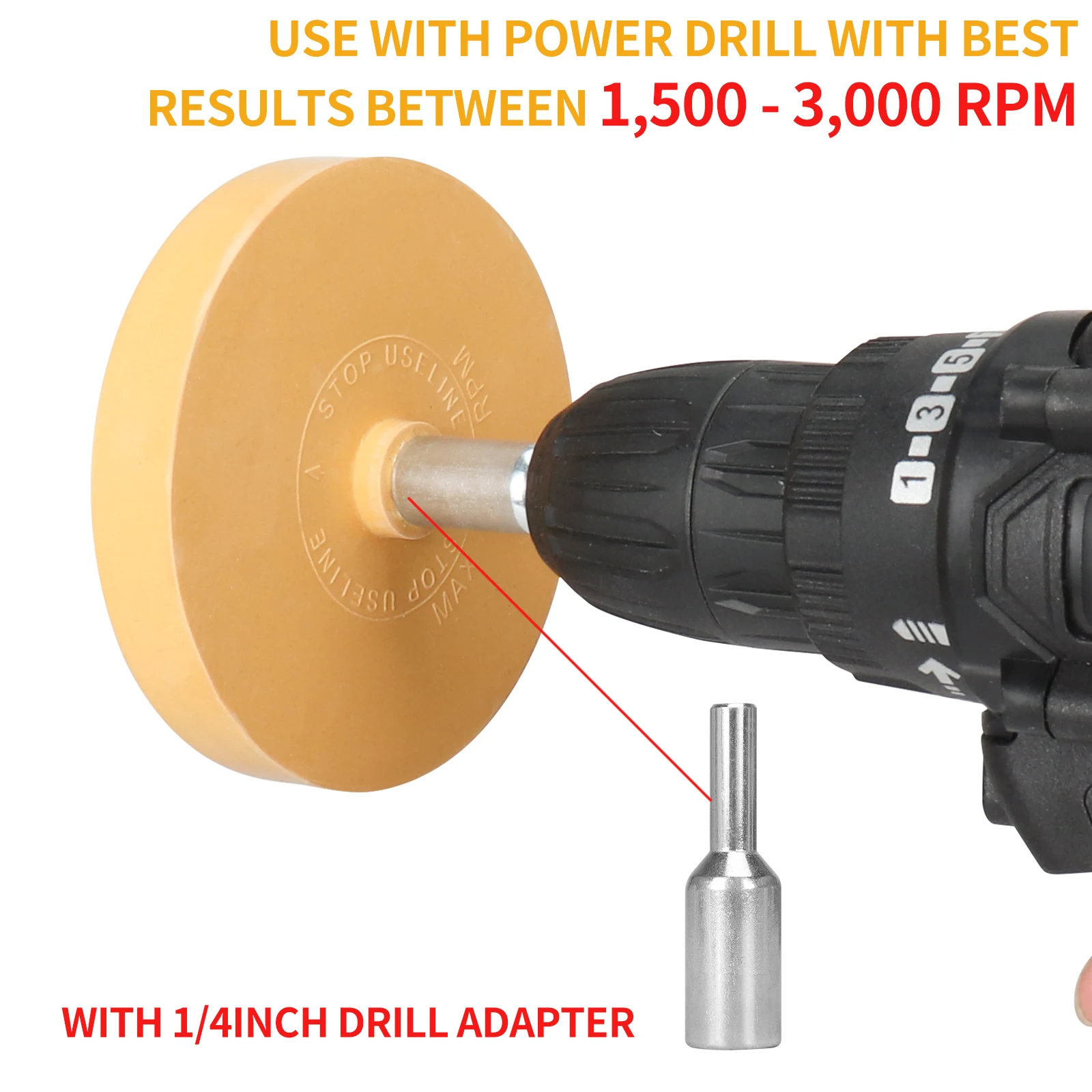 3,5" Aufkleber Entferner Radiergummi Rad 90mm Auto Oberfläche Kleber Entferner Gummi Rad Universal Bohrmaschine Adapter Dreh Schleifmittel 1pc